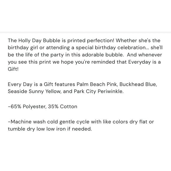 TBBC Holly Day Bubble Every Day is a Gift Palm Beach Pink Worth Ave White 2T NWT - Picture 3 of 5